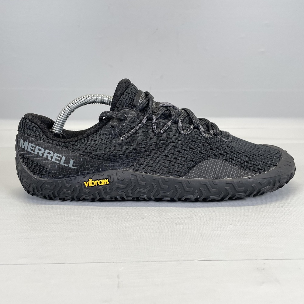 Merrell Vapor Glove 6 Shoes Womens Size 7 Black Mesh Barefoot Running Sneakers